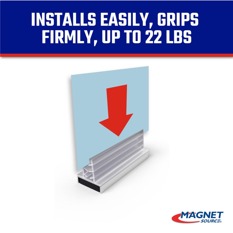 Master Magnetics Magnetic Sign Holder Pack - Magnetic Sign Holders for Door Frames, Metal Shelves, Whiteboards - Powerful Magnet - Retail EZ Grip Holder - 3" L x 1" W x 1.13" H - 25-Pack - Image 4
